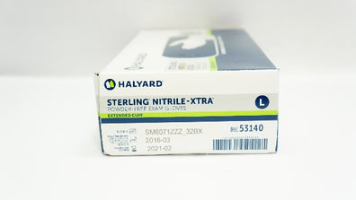 Halyard 53140 Sterling Nitrile-Xtra Power-Free Exam Gloves M (x) - Box of 100